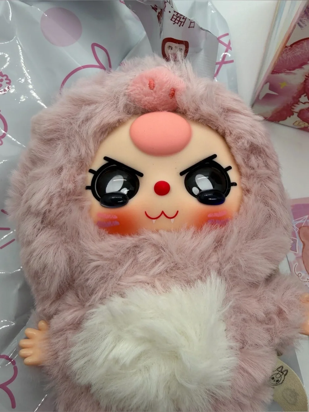Baby Three De-Lovely Special Eyes Confirmed Pink Pig Plush Pendant